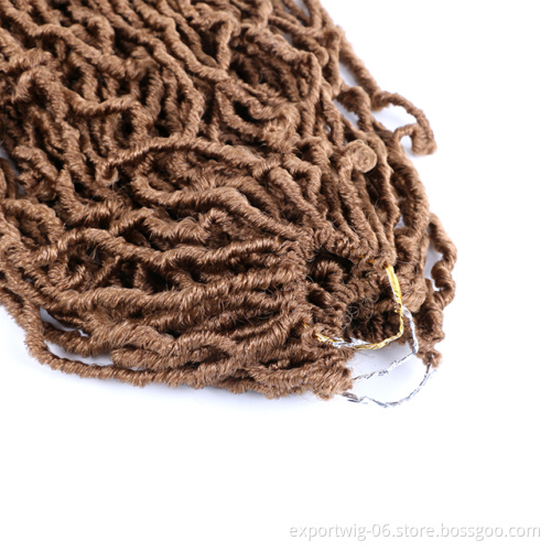 Wholesale Factory Price Crochet Hair New Locs Synthetic Crochet Braid Hair Soft Long Goddess Locs  Braids Hair Extension